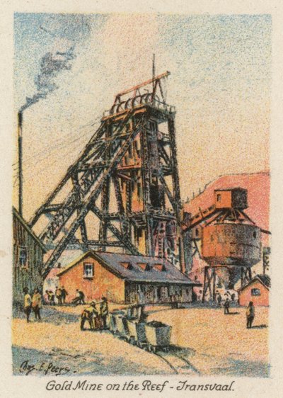 South Africa: Gold Mine on the Reef, Transvaal by Charles Ernest Peers