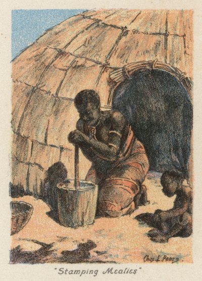 South Africa: "Stamping Mealies" by Charles Ernest Peers