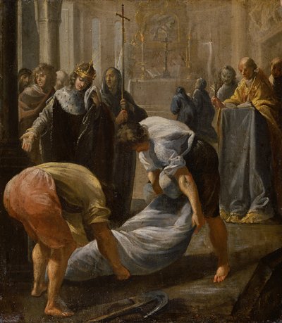 The Shrouding of Abbot Suger (1081-1151) in the Basilica of St. Denis in Paris, in the Presence of King Louis VII of France, in 1152 by Charles Errard