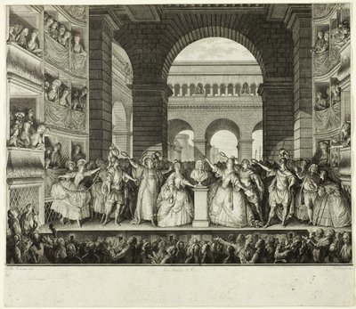 Crowning of Voltaire by Charles Etienne Gaucher