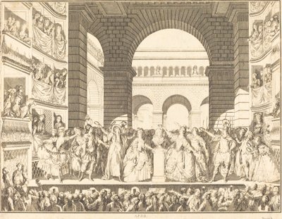 The Crowning of Voltaire by Charles Etienne Gaucher after Jean Michel Moreau