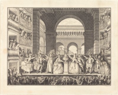 The Crowning of Voltaire by Charles Etienne Gaucher after Jean Michel Moreau