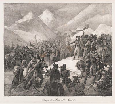 Crossing Mt. St. Bernard by Charles Etienne Pierre Motte
