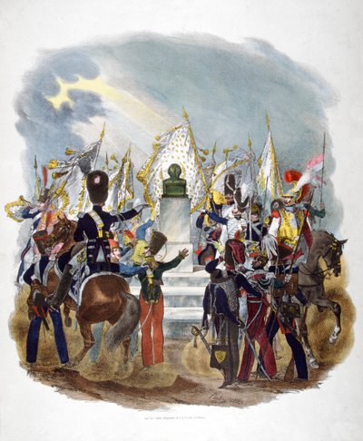 Different French army uniforms and regiments, 1823 by Charles Etienne Pierre Motte