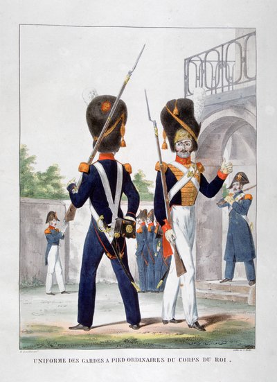Uniforms of Foot Soldiers of the French Royal Corps by Charles Etienne Pierre Motte