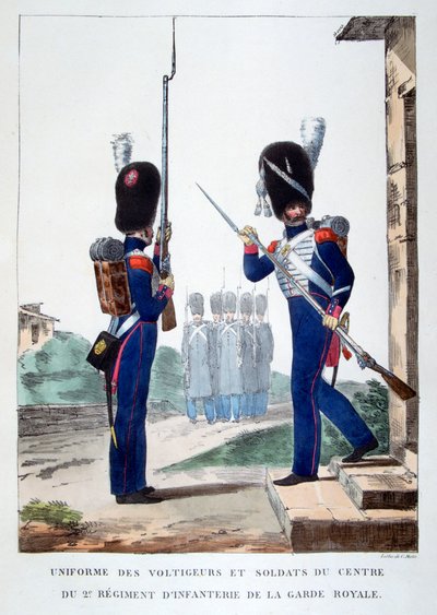 Uniforms of the 2nd Infantry of the French Royal Guard by Charles Etienne Pierre Motte