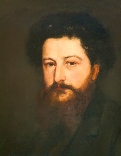 Portrait of William Morris in his thirties by Charles Fairfax Murray