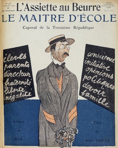 The Schoolmaster, Corporal of the Third Republic, Illustration by Charles Gir (1883-1941) - in 