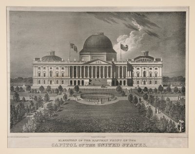 Elevation of the Eastern Point of the Capitol of The United States (Washington, D.C.) by Charles Fenderich