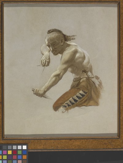 Study For Indian In Buffalo Hunt By Indians by Charles Ferdinand Wimar
