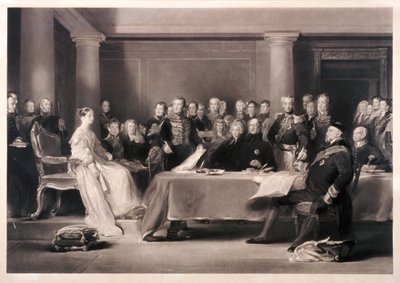 Queen Victoria Presiding at the Council on Her Accession to the Throne, 1846 by Charles Fox
