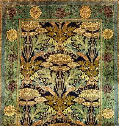 A Donegal Wool Carpet with a Flower Design by Charles Francis Annesley Voysey