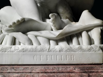 A life-size figure of Rhodopis on plinth by Charles Francis Fuller