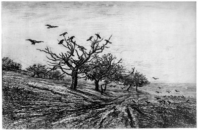 Tree with Crows by Charles Francois Daubigny