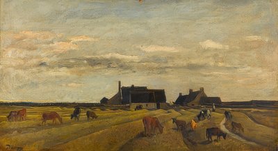 Farm in Kerity, Brittany by Charles Francois Daubigny