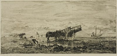 Beach at Villerville by Charles Francois Daubigny