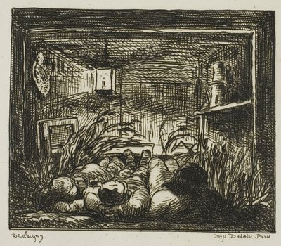 Bedding Down on the Boat by Charles Francois Daubigny