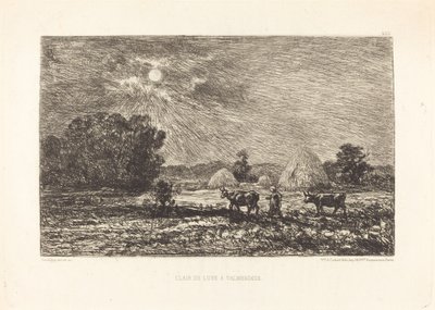 Moonlight at Valmondois by Charles Francois Daubigny