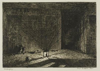 Interior of an Inn (The Corridor of an Inn) by Charles Francois Daubigny