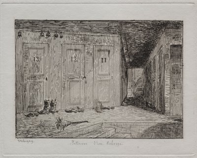 Interior of an Inn by Charles Francois Daubigny