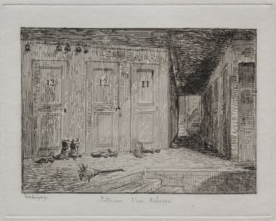 Interior of an Inn by Charles Francois Daubigny