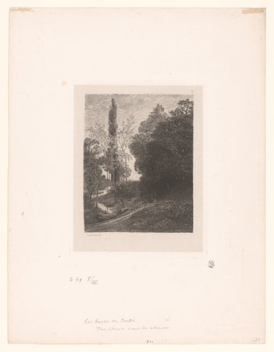 Landscape with Meandering River (Les bords du Cousin) (Series of Etchings of Landscapes) by Charles Francois Daubigny