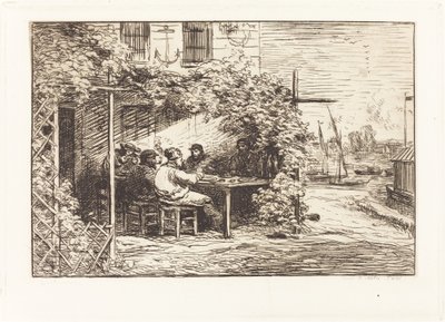 Lunch on the Way to Asnieres by Charles Francois Daubigny