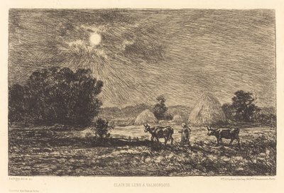 Moonlight at Valmondois by Charles Francois Daubigny