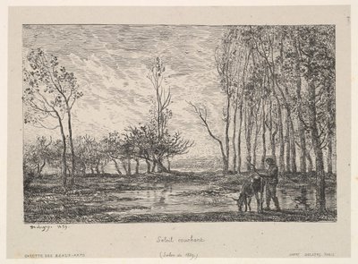 Sunset by Charles Francois Daubigny