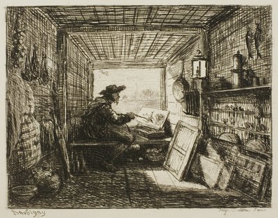 The Boat Studio, from The Boat Trip by Charles Francois Daubigny