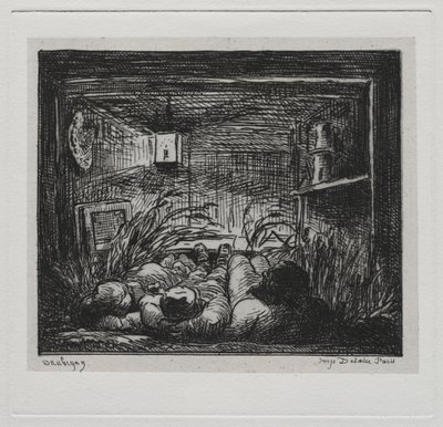 The Boat Trip: Bedding Down Aboard the Botin Night on the Boat by Charles Francois Daubigny