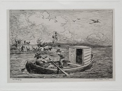 The Boat Trip: Le Mot de Cambronne (The Slanging Match) by Charles Francois Daubigny
