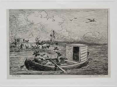 The Boat Trip: The Slanging Match by Charles Francois Daubigny