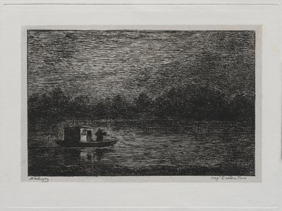The Boat Trip: Night Voyage or Net Fishing (second version), 1861 by Charles Francois Daubigny