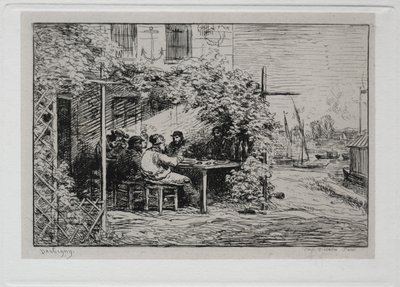 The Boat Trip: The Lunch before Going Aboard at Asnières by Charles Francois Daubigny