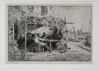 The Boat Trip: The Lunch before Going Aboard at Asnières by Charles Francois Daubigny