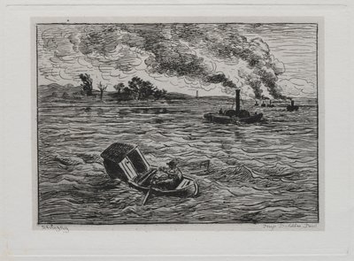 The Boat Trip: The Steamboats or Watch Out for the Steamers by Charles Francois Daubigny
