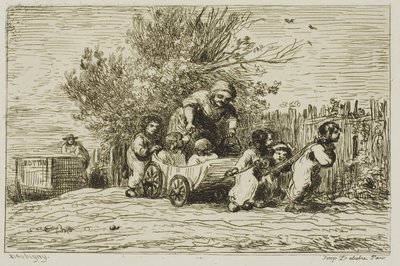 The Heritage of the Wagon (The Children with the Wagon) by Charles Francois Daubigny