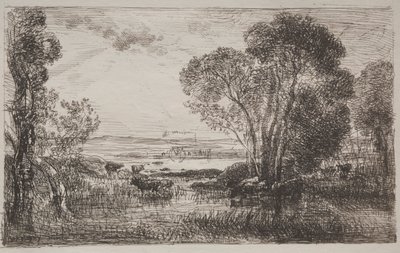 The Hydraulic Machine, original impression 1862, printed in 1921 by Charles Francois Daubigny