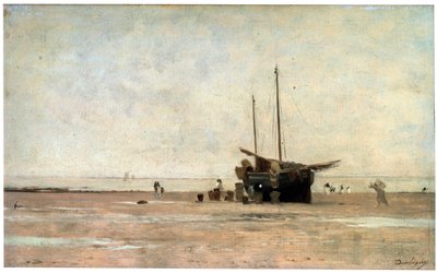 The Seashore, End of the 1860s Early 1870s by Charles Francois Daubigny