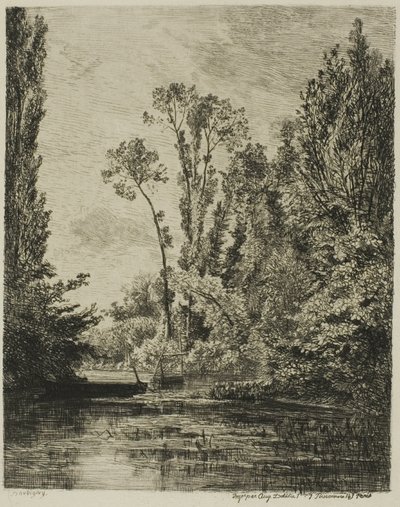 The Virgin Islands at Bezons (The Fishing Hole) by Charles Francois Daubigny
