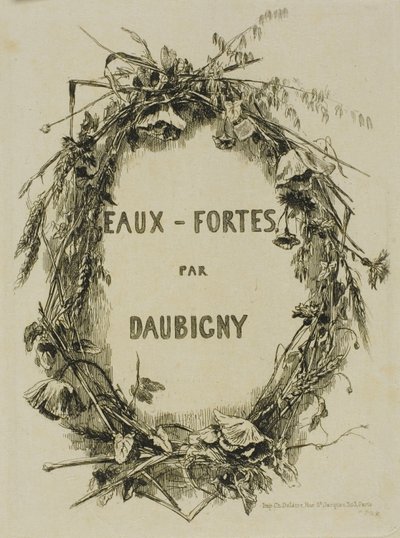 Wreath of Wildflowers, Frontispiece by Charles Francois Daubigny