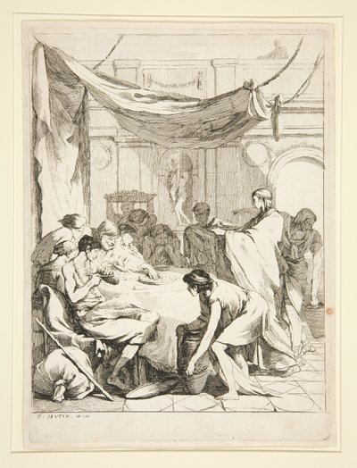 Feeding the Hungry, from the series Seven Works of Mercy by Charles Francois Hutin