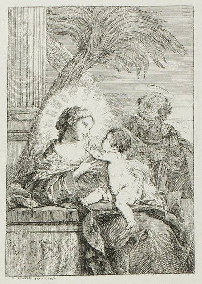 Rest of the Holy Family in Egypt by Charles Francois Hutin