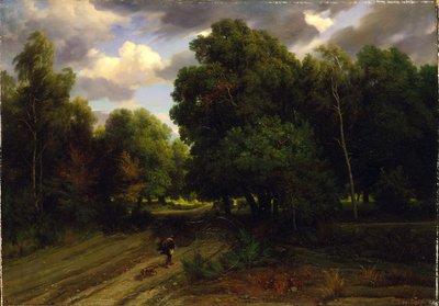 The Crossroads of the Eagle’s Nest, Fontainebleau Forest by Charles Francois Daubigny