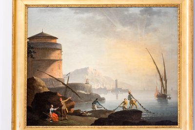 Seascape by Charles François Grenier de Lacroix