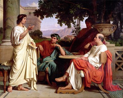 Horace, Virgil and Varius at the House of Maecenas by Charles François Jalabert