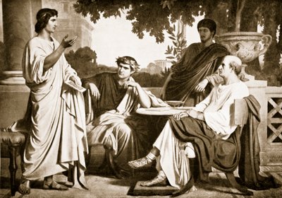 Virgil, Horace and Varius at the house of Maecenas by Charles François Jalabert