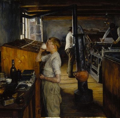 The Village Printing Shop, Haarlem, the Netherlands by Charles Frederic Ulrich
