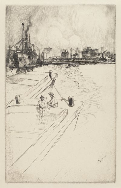 New York from the Harbor by Charles Frederick William Mielatz